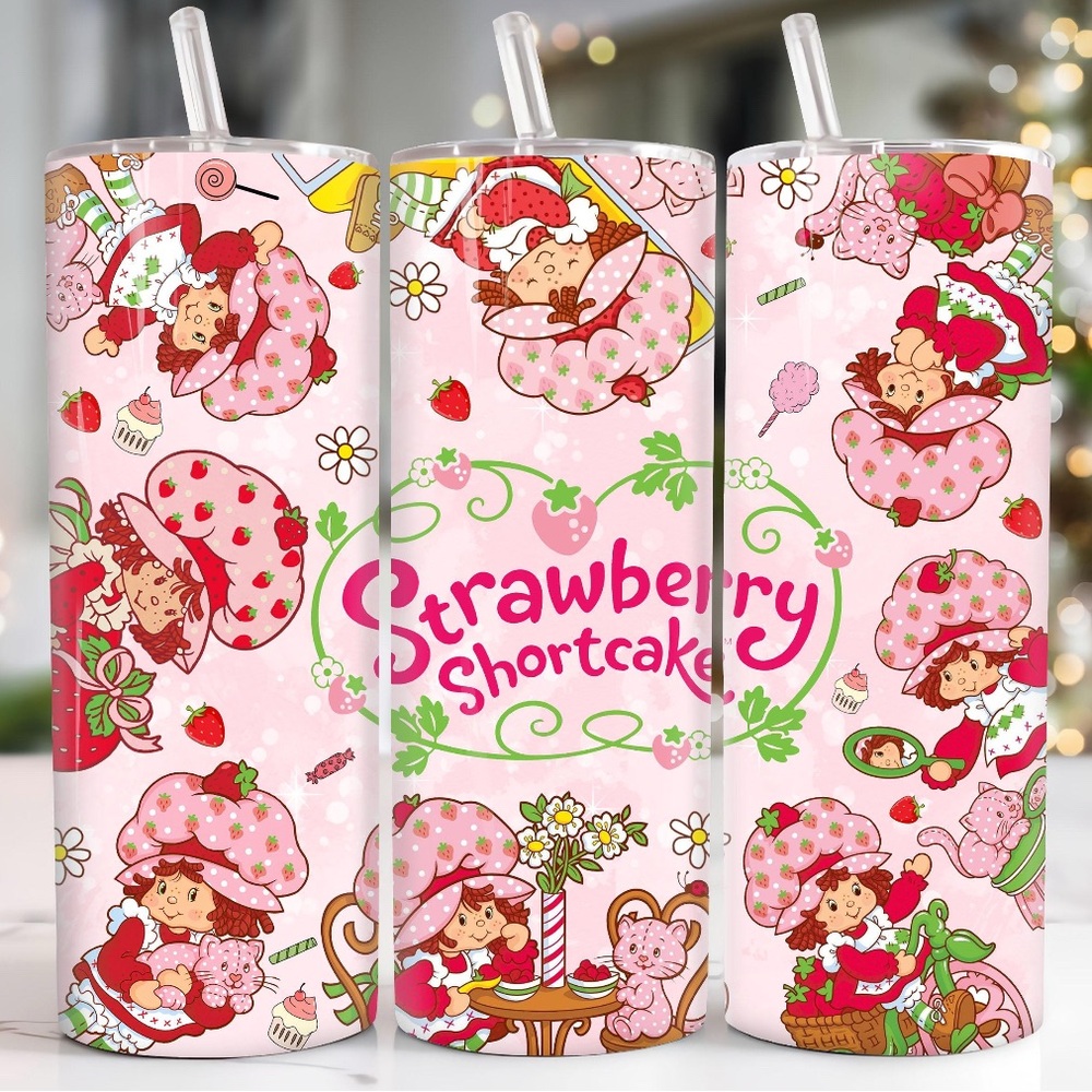 Pink Strawberry Shortcake 20oz Tumbler - Picture 2 of 2